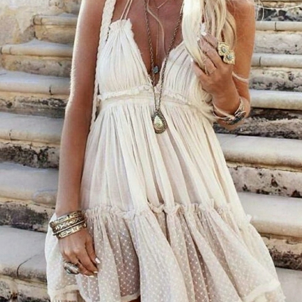 ❤FREE PEOPLE Lace Swing Dress (M)